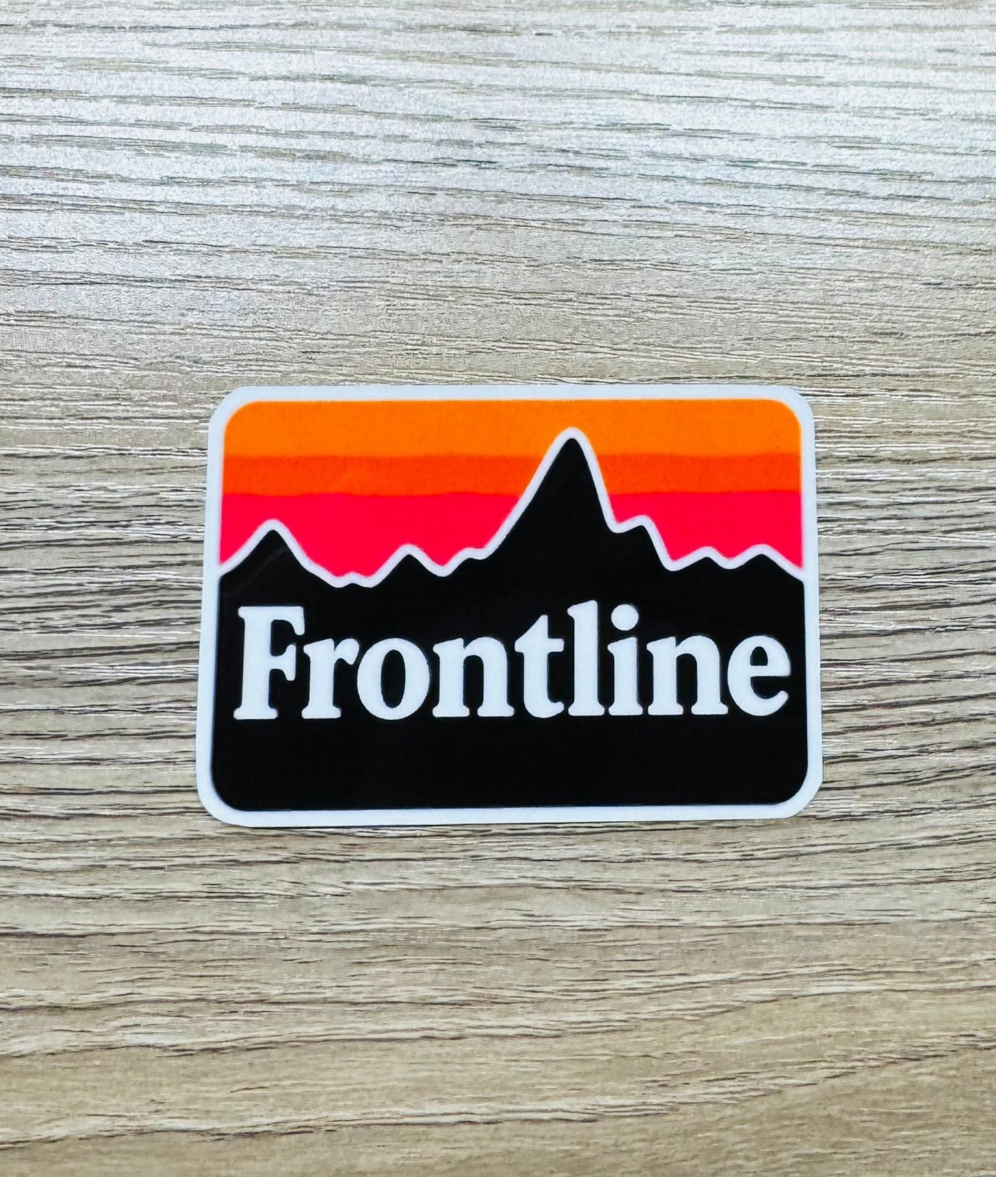 Frontline Sunset - Mountain Scene Vinyl Sticker | Frontline Misfits