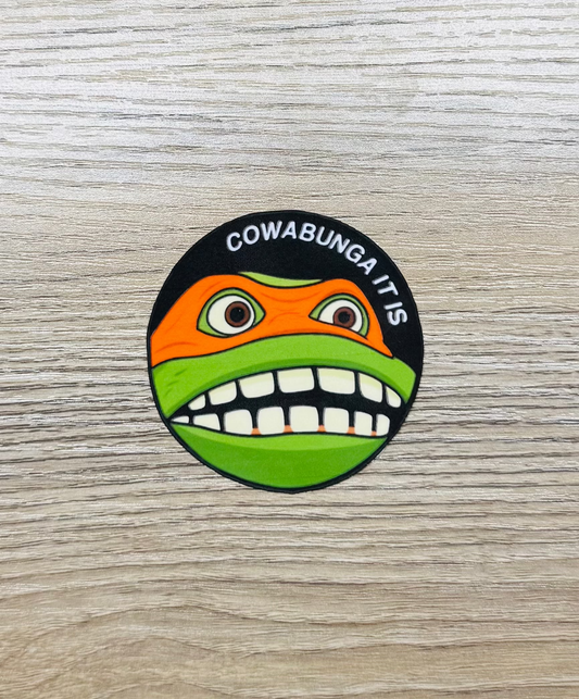 Cowabunga It Is – Funny Turtle Meme Vinyl Sticker | Frontline Misfits
