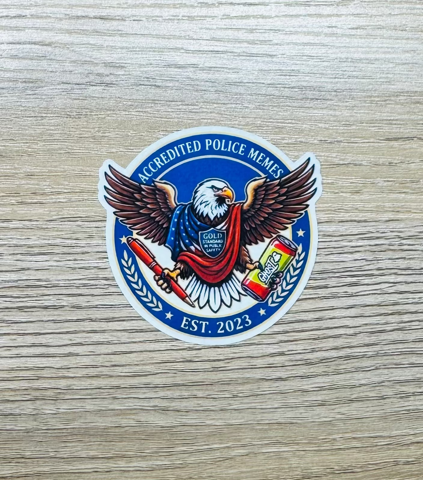 Accredited Police Memes Collab Vinyl Sticker | Frontline Misfits