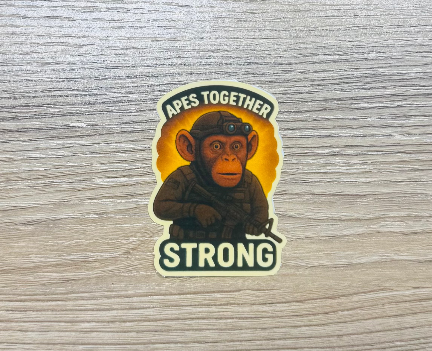 Apes Together Strong – Tactical Morale Vinyl Sticker | Frontline Misfits