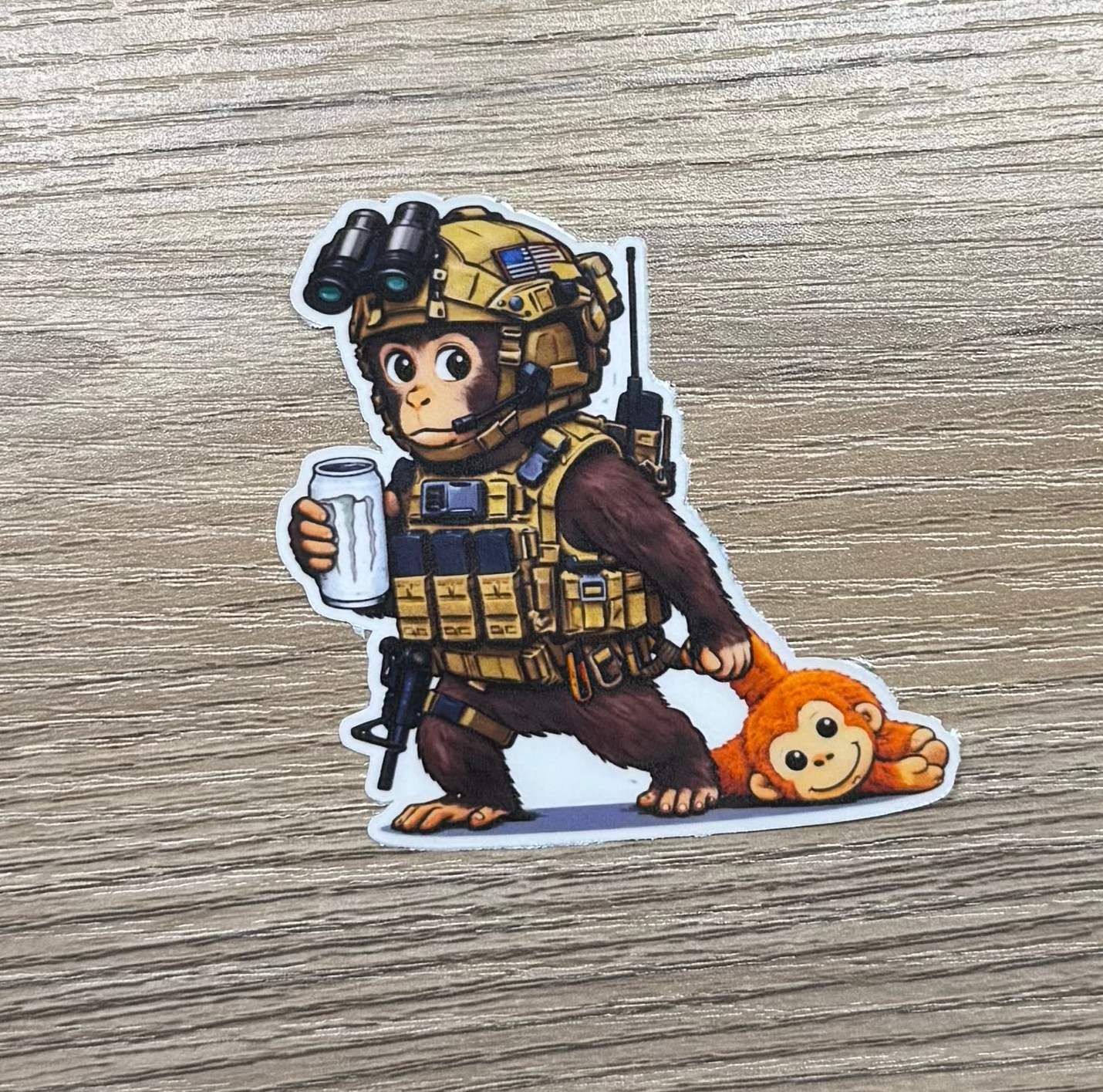 Monkey Business – Tactical Monkey Vinyl Sticker | Frontline Misfits