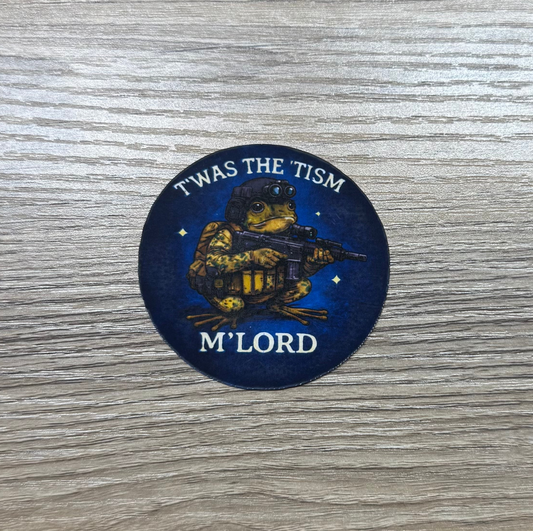 ’Twas The ’Tism M’Lord – Tactical Frog Meme Vinyl Sticker | Frontline Misfits